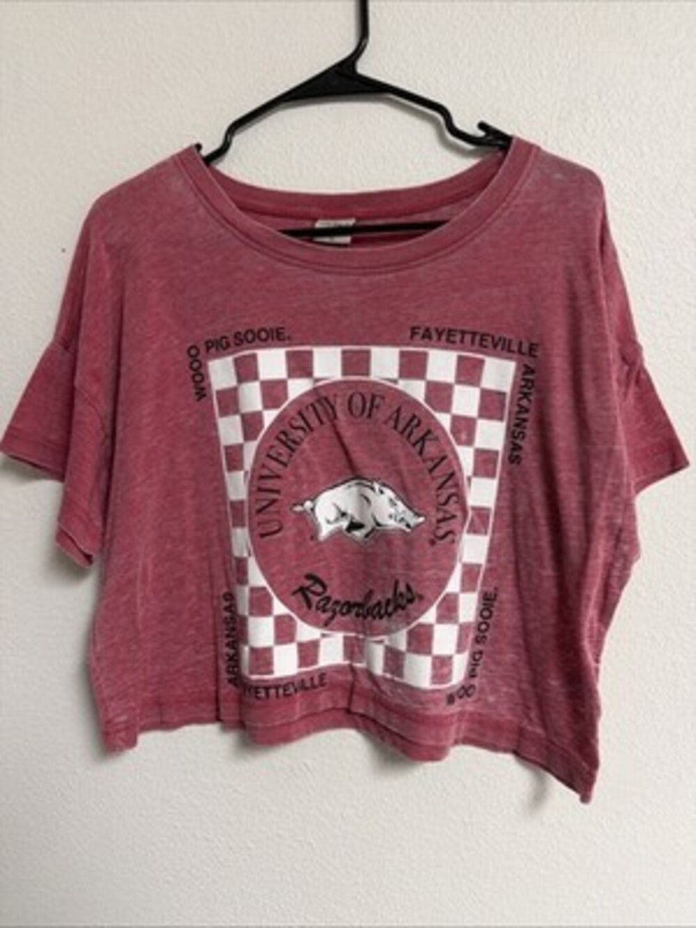 Chicka-d Womens Pink Shirt Fayetteville UofA Razorback Top Small